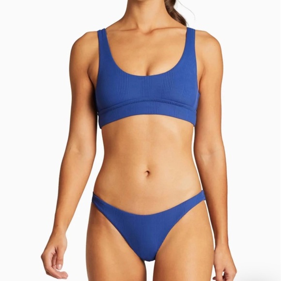 NWT Vitamin A Variegated Saphhire Blue Ecorib Bikini Size Medium (8) - Picture 1 of 7